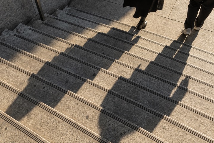 Shadows in passing.